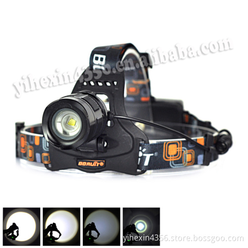 BORUIT RJ-2157 Zoom Adjustable USB Headlamp